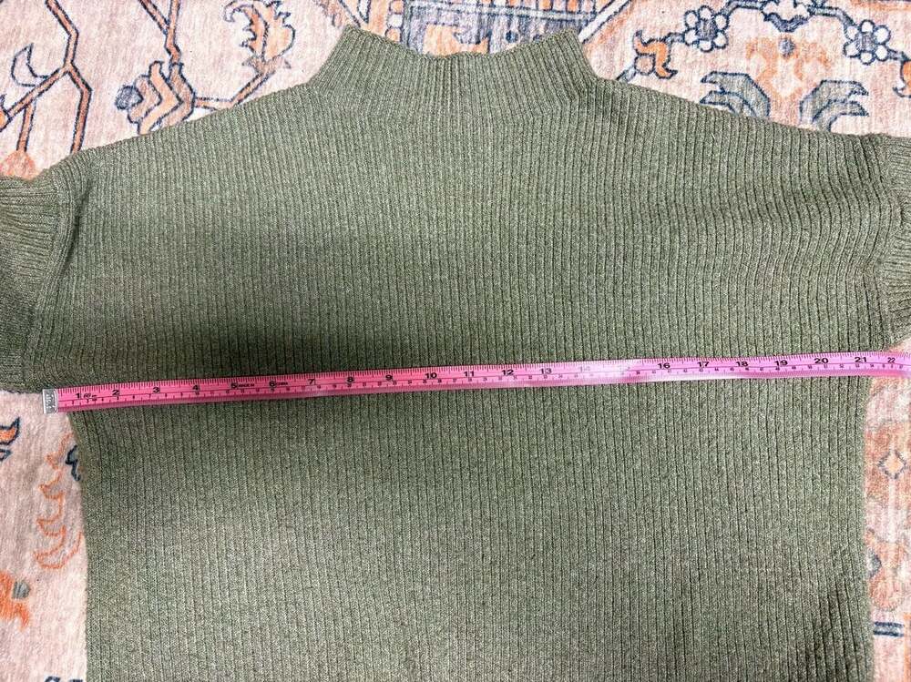 Pinque Green Ribbed Knit Sweater Medium - Picture 7 of 8